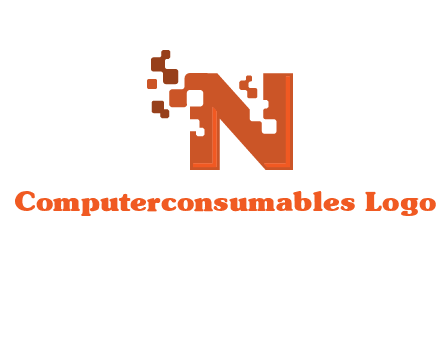 digital letter N logo