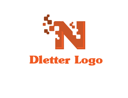 digital letter N logo