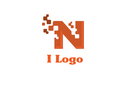 digital letter N logo