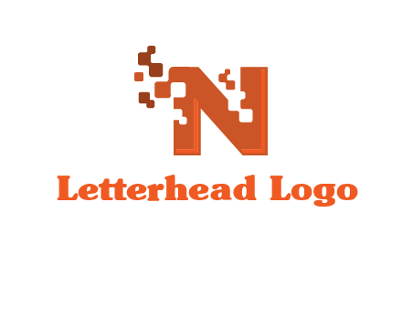 digital letter N logo