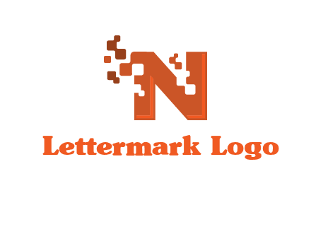 digital letter N logo