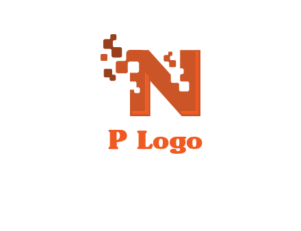 digital letter N logo