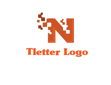 digital letter N logo