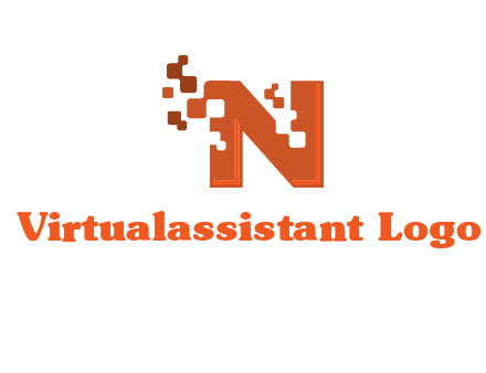 digital letter N logo