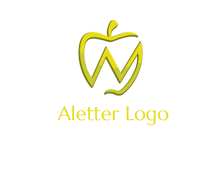 letter N incorporated with apple logo