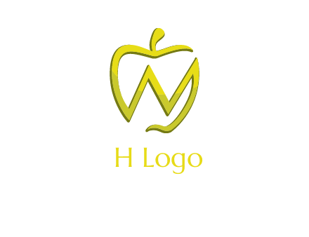 letter N incorporated with apple logo