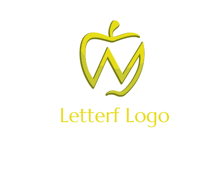 letter N incorporated with apple logo