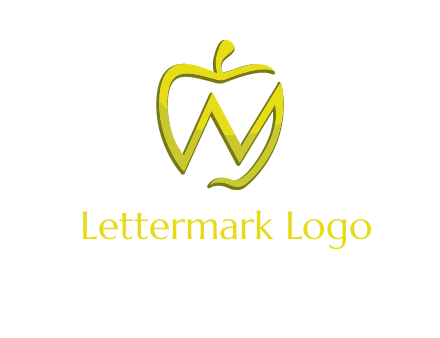 letter N incorporated with apple logo