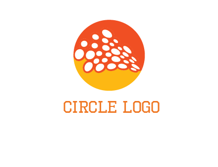 circles in halftone circle