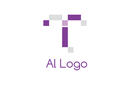 Digital letter T logo