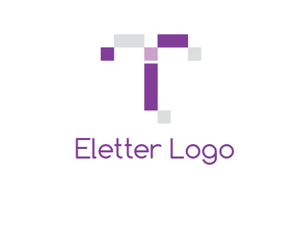 Digital letter T logo