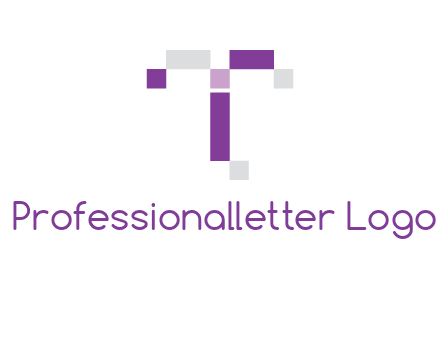 Digital letter T logo