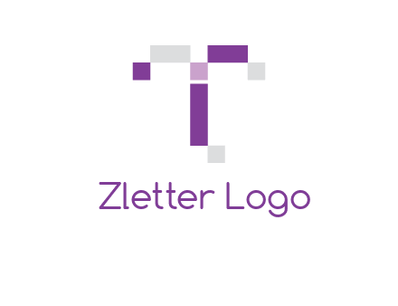 Digital letter T logo