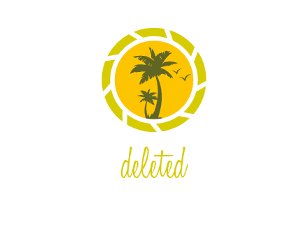 palm trees in sun shutter photography logo