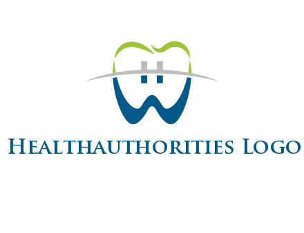 teeth made of letter w logo