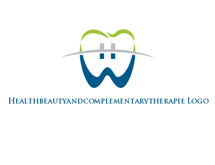 teeth made of letter w logo