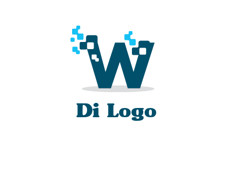 Digital letter W logo