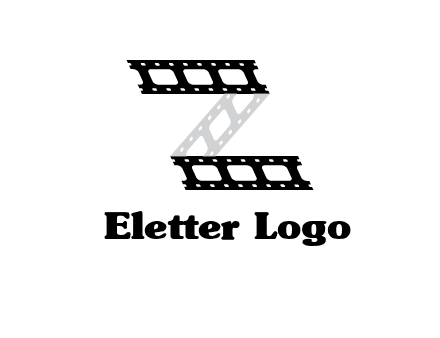 film reel forming letter Z logo