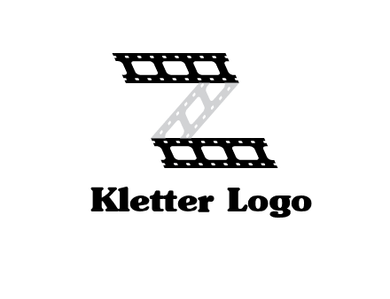 film reel forming letter Z logo