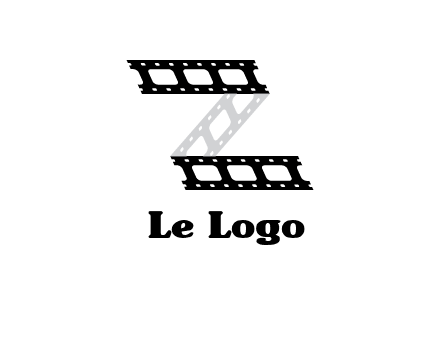 film reel forming letter Z logo