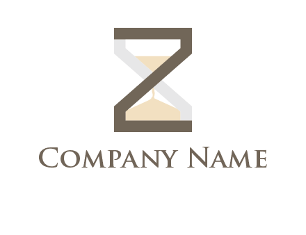 letter z incorporated with hourglass logo