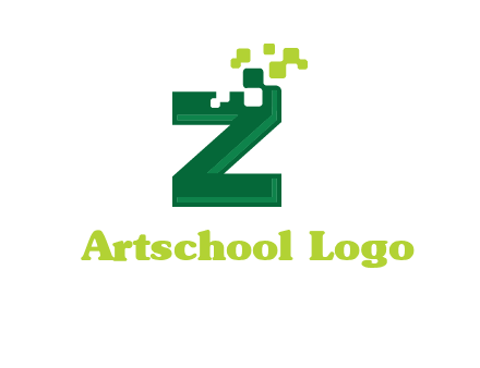 digital letter z logo