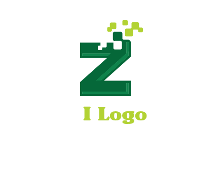 digital letter z logo