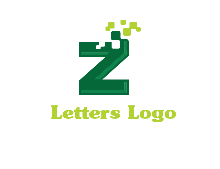 digital letter z logo