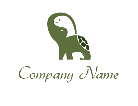 abstract elephant rhino and turtle animal logo