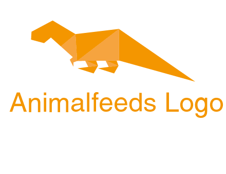 origami T-rex dinosaur logo