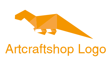 origami T-rex dinosaur logo