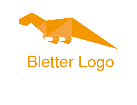 origami T-rex dinosaur logo