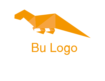 origami T-rex dinosaur logo