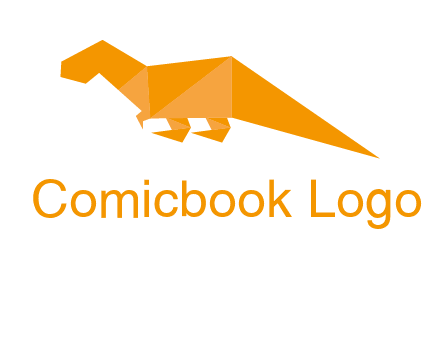 origami T-rex dinosaur logo