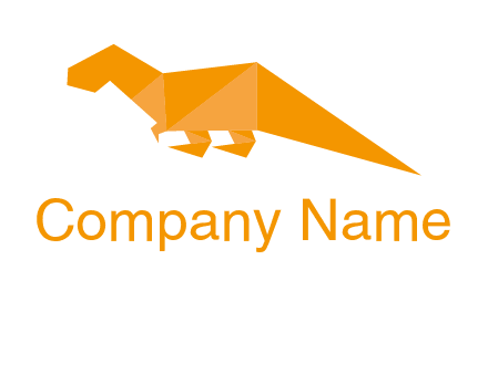 origami T-rex dinosaur logo