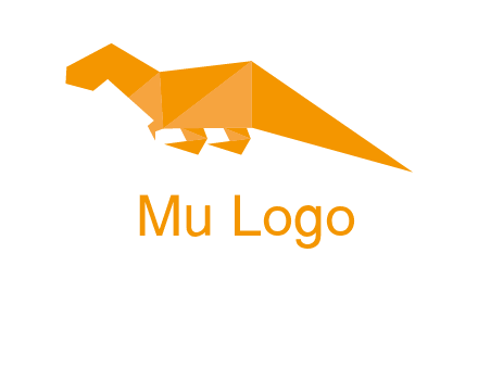 origami T-rex dinosaur logo