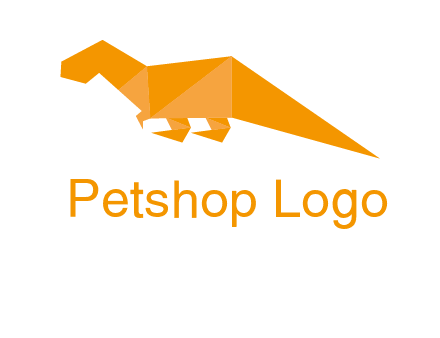 origami T-rex dinosaur logo