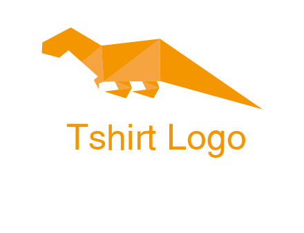 origami T-rex dinosaur logo