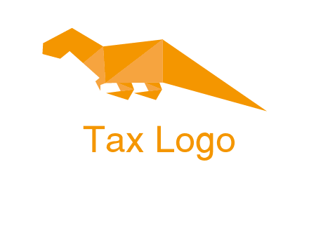 origami T-rex dinosaur logo