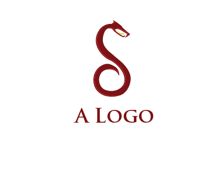 Letter S made of snake logo