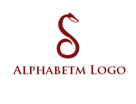 Letter S made of snake logo