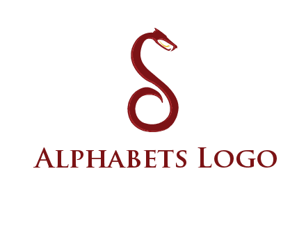 Letter S made of snake logo