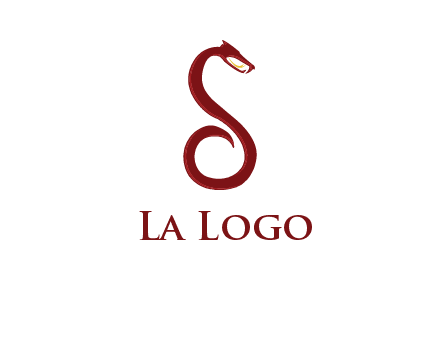 Letter S made of snake logo