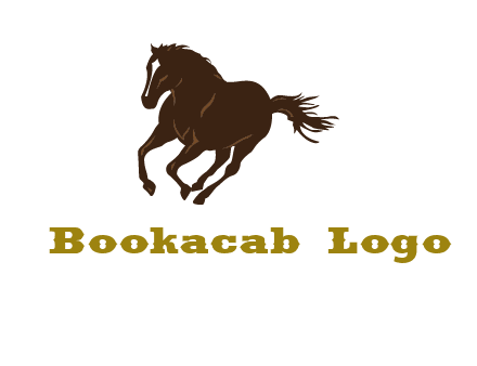 Arabian breed running horse logo