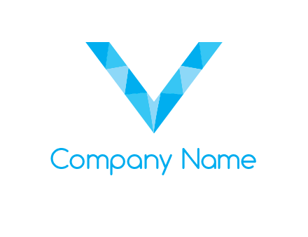 polygonal letter V logo
