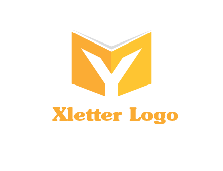 Letter Y with book logo