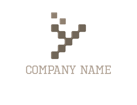 Digital letter Y logo