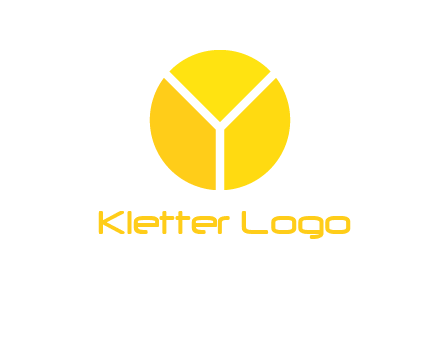 Letter Y forming pie chart logo