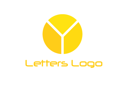 Letter Y forming pie chart logo