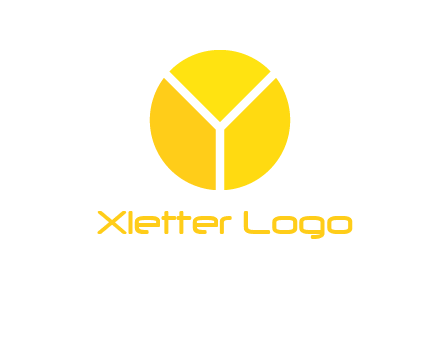 Letter Y forming pie chart logo